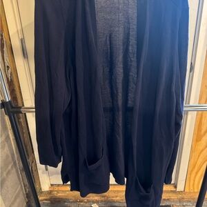 Croft & Barrow Deep Blue Open Cardigan